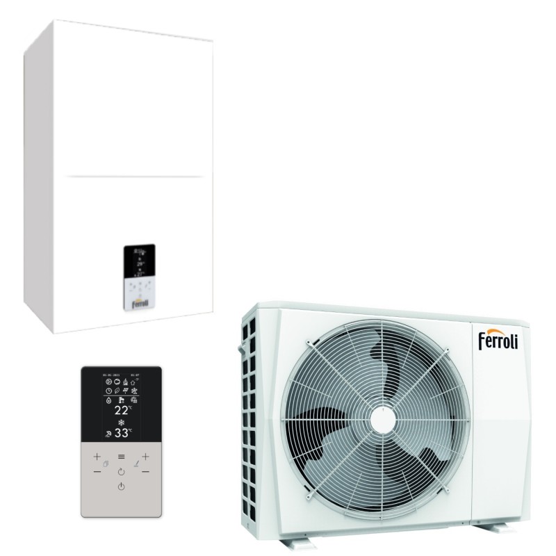 Pompa Di Calore Reversibile Aria-Acqua Inverter Ferroli OMNIA S 3.2 04 R-32 con Comando Incluso