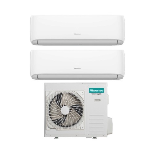 Climatizzatore Condizionatore Hisense Dual Split Inverter serie HI-COMFORT 18+18 con 4AMW105U4RAA R-32 Wi-Fi Integrato 18000+180