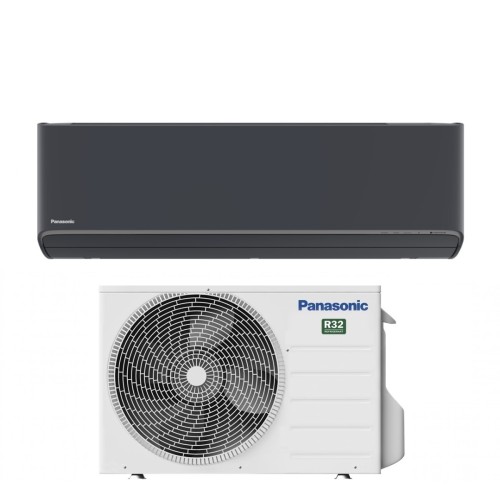 Climatizzatore Condizionatore Panasonic Inverter Serie Etherea Dark 12000 Btu CS-XZ35XKEW-H R-32 Wi-Fi Integrato Colore Grigio G