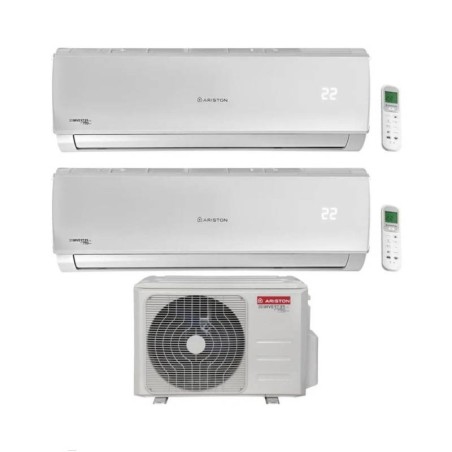 Climatizzatore Condizionatore Dual Split 9+18 Inverter Ariston Alys Plus R32 9000+18000 Btu Con Dual 50 Xd0-o Gas R32