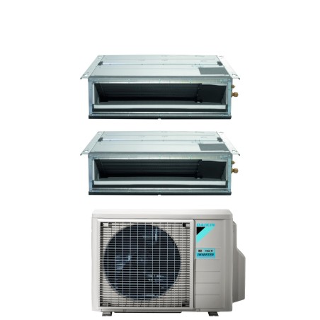 Climatizzatore Condizionatore Daikin Bluevolution Canalizzato Dual Split Canalizzabile Inverter Serie FDXM-F9 9+12 Con 2MXM50N R-32 Wi-Fi Optional 9000+12000 A+++/A++