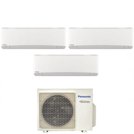 Climatizzatore Condizionatore Trial Split PANASONIC 9000+9000+9000 Btu Serie ETHEREA WHITE Inverter Con CU-3Z68TBE WI-FI INTEGRATO 9+9+9 A+++/A+