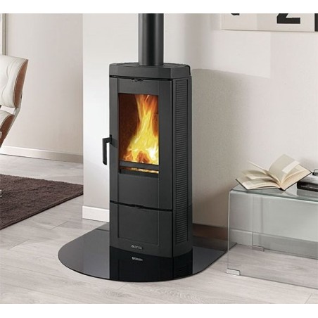 Stufa A Legna In GHISA SMALTATA Mod. CANDY 7,2 KW LA NORDICA EXTRAFLAME ANTRACITE