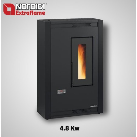 Stufa A Pellet La Nordica Modello Luisella Da 4.4 Kw Di Colore: Bordeaux Cod: 94784