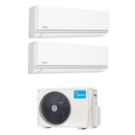 Climatizzatore Condizionatore MIDEA Dual split serie ELEGANCE inverter da 9000+9000 Btu con M2OH-14HFN8 -Q R-32 Wi-Fi Optional 9+9 A++/A+