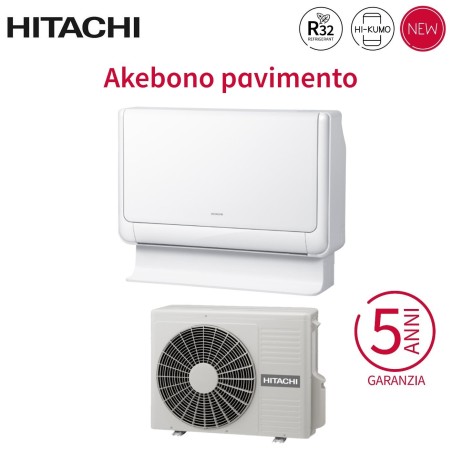 Condizionatore Climatizzatore Hitachi Monosplit Inverter Akebono A Pavimento R32 18000 BTU RAF-50RXE Wi-Fi Optional