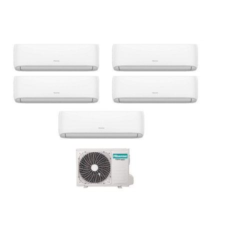 Climatizzatore Condizionatore HISENSE Penta Split serie HI-COMFORT Inverter da  9000+9000+9000+9000+9000 btu con 5AMW125U4RTA R-32 Wi-Fi Integrato 9+9+9+9+9 A++/A+