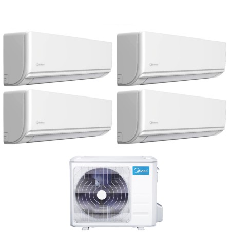 Climatizzatore Condizionatore MIDEA Quadri Split serie EXCLUSIVE inverter da 9000+9000+9000+9000 Btu con M4OE-28HFN8 -Q R-32 Wi-Fi Optional 9+9+9+9 A++/A+