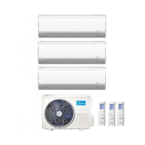 Climatizzatore Condizionatore Trial 12+12+12 Midea Mod Breezeless+ Da 12000+12000+12000 Btu Con M3o-27fn8-q Gas R32 Wi Fi