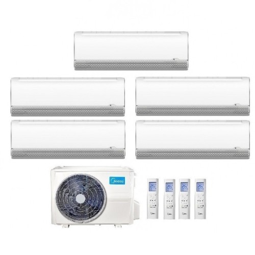 Climatizzatore Condizionatore Penta 9+9+9+9+12 Midea Breezeless+ Da 9000+9000+9000+9000+12000 Btu M5oe-42hfn8-q Gas R32 Wi Fi