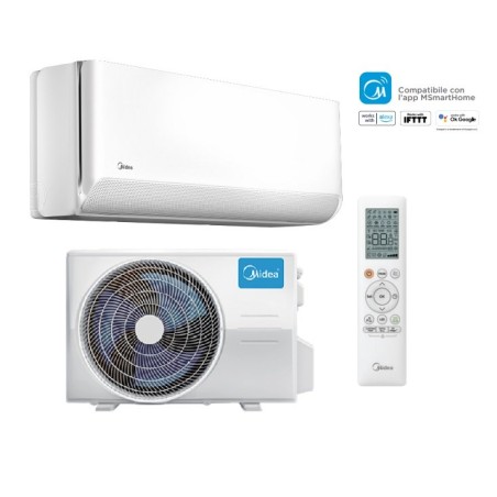 Climatizzatore Condizionatore MIDEA Mono Split Serie BREEZELESS E inverter da 9000 btu con MSCB1BU-09HRFN8 -Q R-32 Wi-Fi Integrato A++/A+