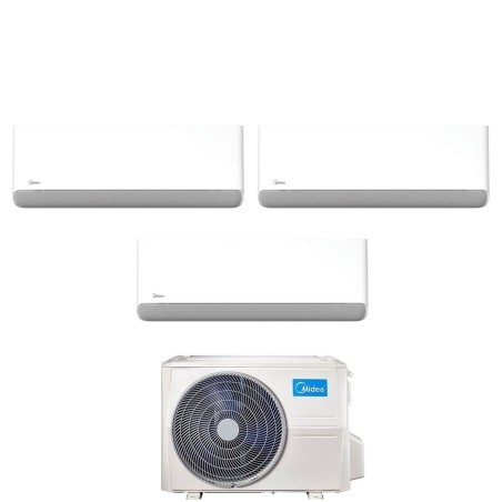 Climatizzatore Condizionatore MIDEA Trial Split serie BREEZELESS E Inverter da 9000+9000+12000 Con M3OG-21HFN8-Q R-32 Wi-Fi Integrato 9+9+12 A++/A+