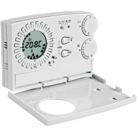 Cronotermostato Analogico Digitale Settimanale PERRY ELECTRIC da parete serie EASY 1CR CR209/S