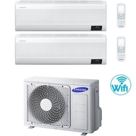 Climatizzatore Condizionatore Samsung Dual Split Inverter serie Windfree Avant 7000+12000 btu con AJ050TXJ2KG Wi-Fi 7+12 A+++/A++