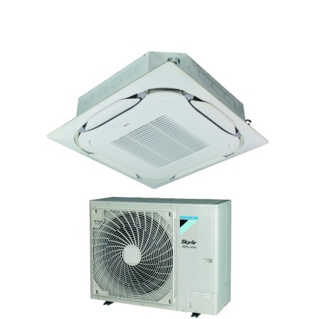 Climatizzatore Condizionatore DAIKIN BLUEVOLUTION Mono Split Serie ROUND FLOW SKYAIR ALPHA 36000 Btu CASSETTA Inverter MONOFASE con FCAG100B GRIGLIA STANDARD INCLUSA WI-FI OPTIONAL A++/A+ R-32