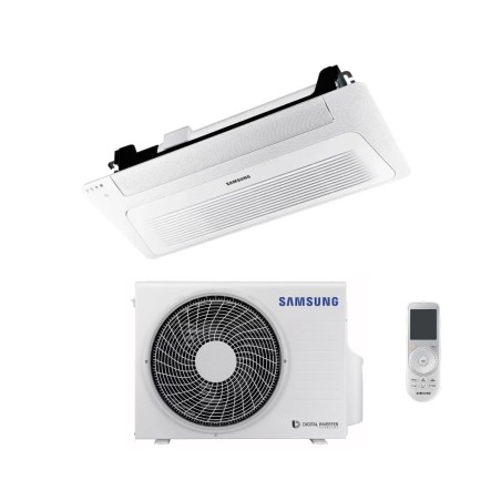 Climatizzatore Condizionatore Samsung A Cassetta WindFree 1 Via Slim 12000 Btu AC035RN1DKG A++/A+ WI-FI Optional R-32 Con Comando e Pannello Incluso