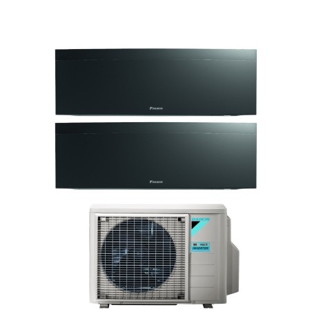 Climatizzatore Condizionatore DAIKIN BLUEVOLUTION Dual split serie EMURA BLACK III Inverter da 7000+15000 btu con 2MXM50A WI-FI INTEGRATO R-32 7+15 A+++/A++