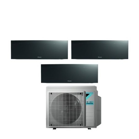 Climatizzatore Condizionatore DAIKIN BLUEVOLUTION Trial split serie EMURA BLACK III Inverter da 7000+15000+15000 btu con 3MXM68N WI-FI INTEGRATO R-32 7+15+15 A+++/A++