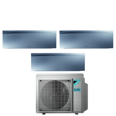 Climatizzatore Condizionatore DAIKIN BLUEVOLUTION Trial split serie EMURA SILVER III Inverter da 7000+15000+15000 btu con 3MXM68N WI-FI INTEGRATO R-32 7+15+15 A+++/A++