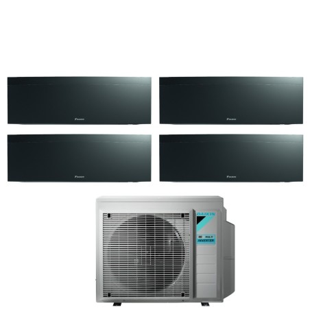 Climatizzatore Condizionatore DAIKIN BLUEVOLUTION Quadri split serie EMURA BLACK III Inverter da 7000+7000+12000+12000 btu con 4MXM68N WI-FI INTEGRATO R-32 7+7+12+12 A+++/A++