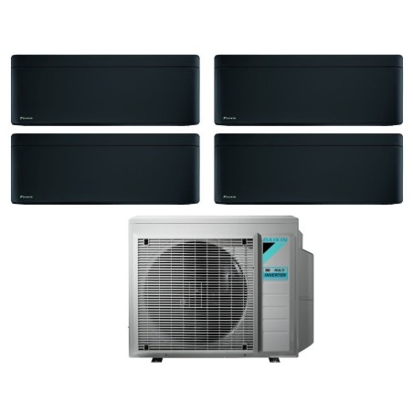 Climatizzatore Condizionatore DAIKIN BLUEVOLUTION Quadri split serie STYLISH TOTAL BLACK Inverter da 9000+12000+12000+12000 btu con 4MXM80N WI-FI INTEGRATO R-32 9+12+12+12 A+++/A++