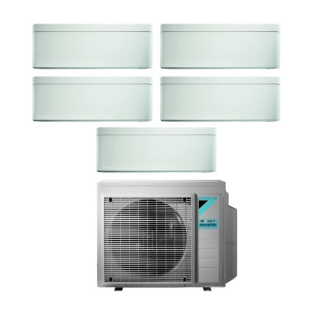 Climatizzatore Condizionatore DAIKIN BLUEVOLUTION Penta split serie STYLISH TOTAL WHITE Inverter da 9000+9000+9000+9000+9000 btu con 5MXM90N WI-FI INTEGRATO R-32 9+9+9+9+9 A+++/A++