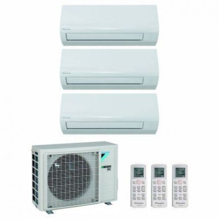 Climatizzatore Condizionatore DAIKIN Trial Split Serie ECOPLUS SENSIRA Inverter Da 9000+9000+12000 Btu Con 3MXF52A WI-FI OPTIONAL R-32 9+9+12 A++/A+