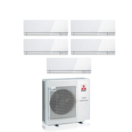 Climatizzatore Condizionatore MITSUBISHI ELECTRIC Penta Split 7+9+9+9+9 serie KIRIGAMINE ZEN WHITE MSZ-EF Inverter con MXZ-5F102VF WI-FI INTEGRATO R-32 7000+9000+9000+9000+9000 A++/A++