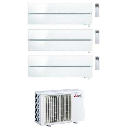 Climatizzatore Condizionatore MITSUBISHI ELECTRIC Trial Split 9+9+9 Serie KIRIGAMINE STYLE PEARL WHITE Inverter con MXZ-3F54VF WI-FI INTEGRATO R-32 9000+9000+9000 A+++/A++