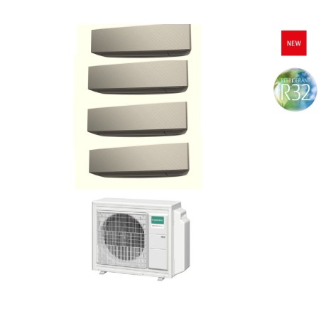 Climatizzatore Condizionatore GENERAL FUJITSU Quadri Split 7+7+7+7 Serie KETA SILVER Inverter Con AOHG30KBTA4 R-32 WI-FI OPTIONAL 7000+7000+7000+7000