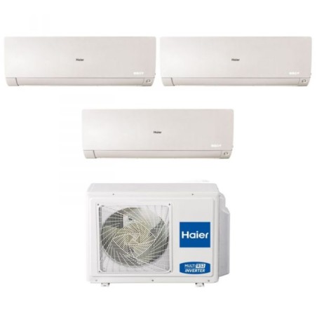 Climatizzatore Condizionatore HAIER Trial Split 7+9+12 Serie FLEXIS PLUS WHITE Inverter Con 3U55S2SR3FA R-32 WI-FI INTEGRATO 7000+9000+12000 A+++/A+