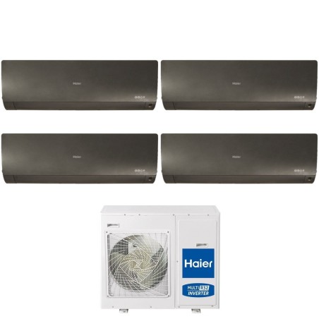 Climatizzatore Condizionatore HAIER Quadri Split 12+12+12+12 Serie FLEXIS PLUS BLACK Inverter 4U85S2SR3FA WI-FI INTEGRATO 12000+12000+12000+12000 A++/A+ R-32