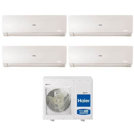 Climatizzatore Condizionatore HAIER Quadri Split 12+12+12+12 Serie FLEXIS PLUS WHITE Inverter 4U85S2SR3FA WI-FI INTEGRATO 12000+12000+12000+12000 A++/A+ R-32