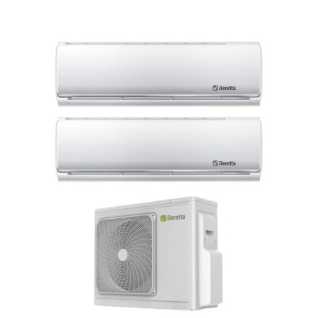 Climatizzatore Condizionatore BERETTA Dual Split 9+12 Serie BREVA Inverter con 18000-2 R-32 WI-FI OPTIONAL 9000+12000 A++/A+