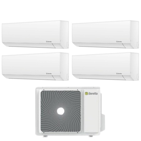 Climatizzatore Condizionatore BERETTA Quadri Split 9+9+9+9 Serie BREVA E Inverter Con 24000-4 R-32 WI-FI OPTIONAL 9000+9000+9000+9000 A++/A+