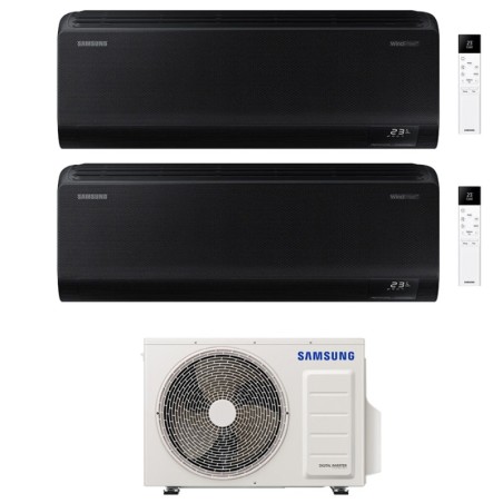 Climatizzatore Condizionatore SAMSUNG Dual split  Inverter serie WINDFREE BLACK 9000+9000 BTU con  AJ040TXJ2KG/EU  WI-FI INTEGRATO 9+9 A+++/A++