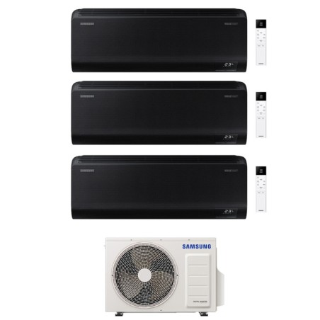 Climatizzatore Condizionatore SAMSUNG Trial split  Inverter serie WINDFREE BLACK 9000+9000+9000 BTU con AJ052TXJ3KG/EU  WI-FI INTEGRATO 9+9+9 A+++/A++