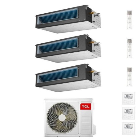 Climatizzatore Condizionatore Canalizzabile TCL Trial Split 9000+9000+9000 con MT2730 R-32 WI-FI OPTIONAL con Comandi Inclusi 9+9+9 A++/A+